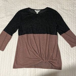 Multicolor 3/4 sleeve sweater